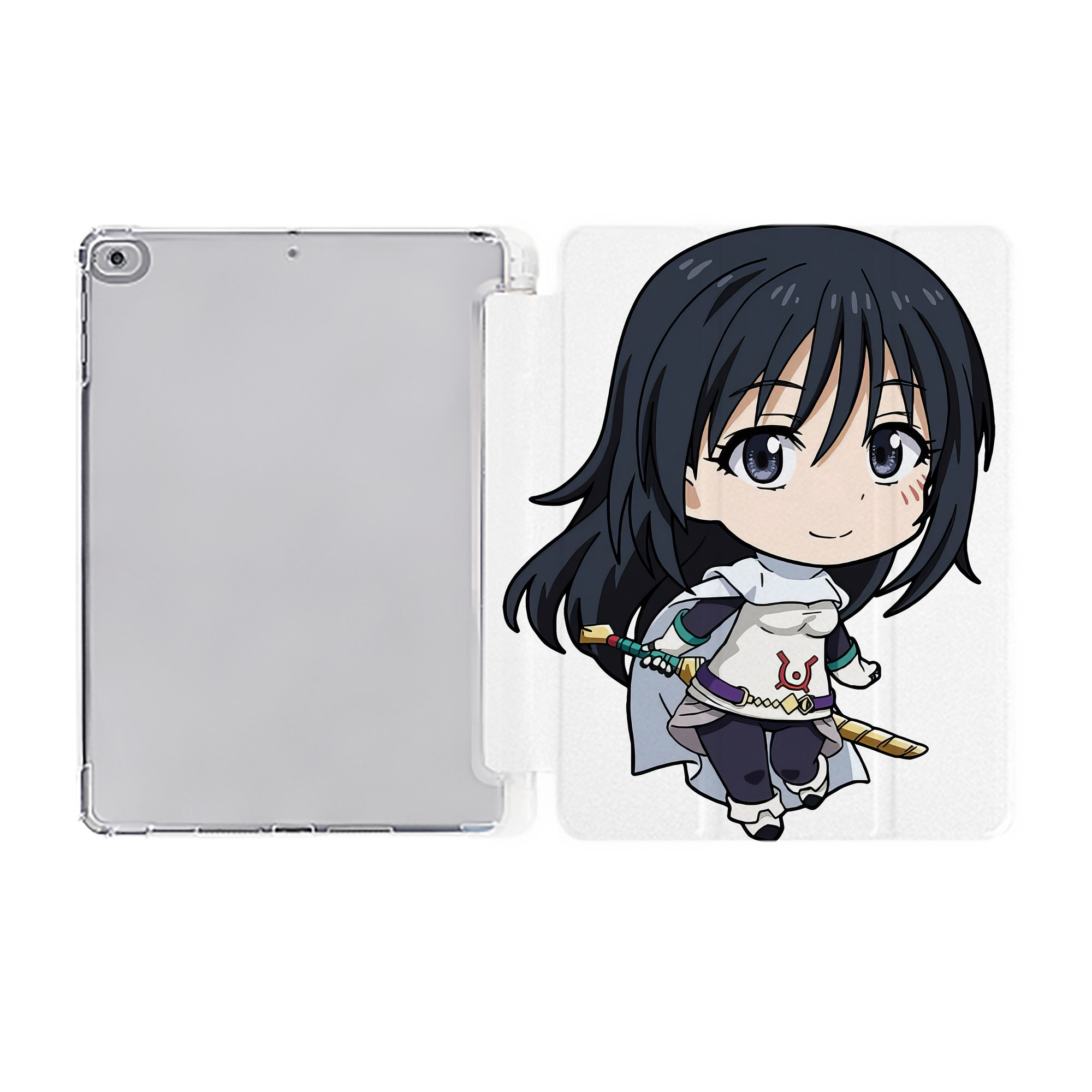 （画像用） 転スラ Regarding Reincarnated to Slime IPad ケース ペン収納付き 三つ折りスタンド PUレザー×シリコン 対応機種9.5/10.5/10.9インチ